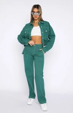 Right Way Pants Forest Green -Outlet The Lounge Vibe Store 08.09.22 719