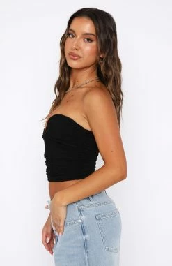 Undivided Attention Strapless Bustier Black -Outlet The Lounge Vibe Store 08.12.2217436