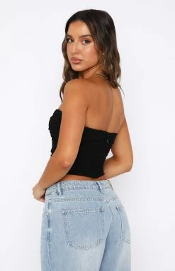 Undivided Attention Strapless Bustier Black -Outlet The Lounge Vibe Store 08.12.2217440