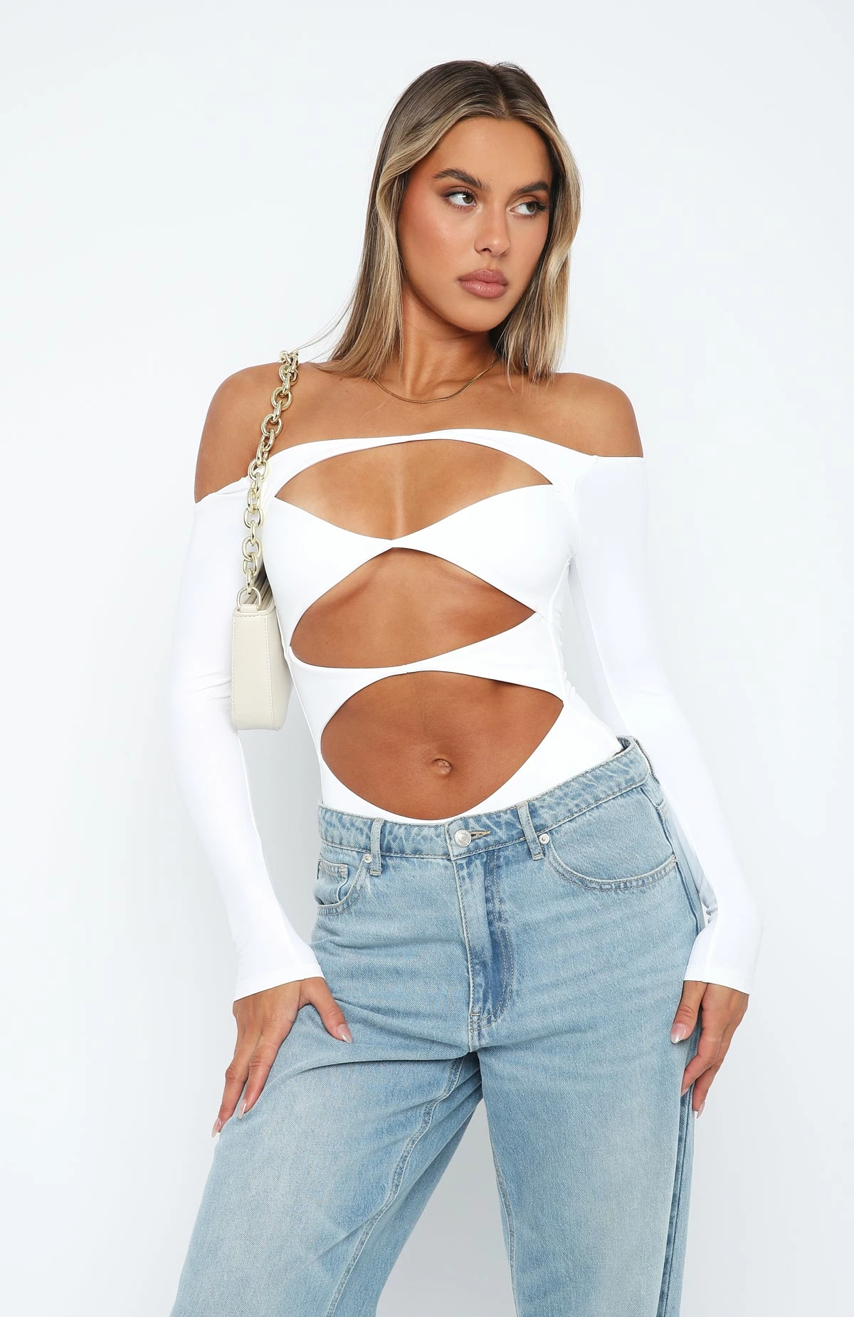 Just The Intro Bodysuit White 4 Just The Intro Bodysuit White - Image 4