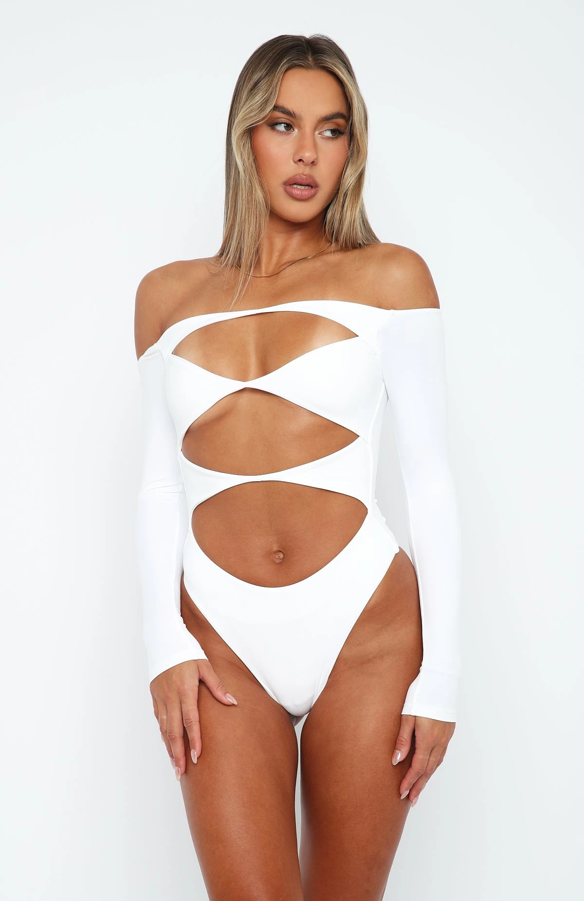 Just The Intro Bodysuit White 2 Just The Intro Bodysuit White - Image 2