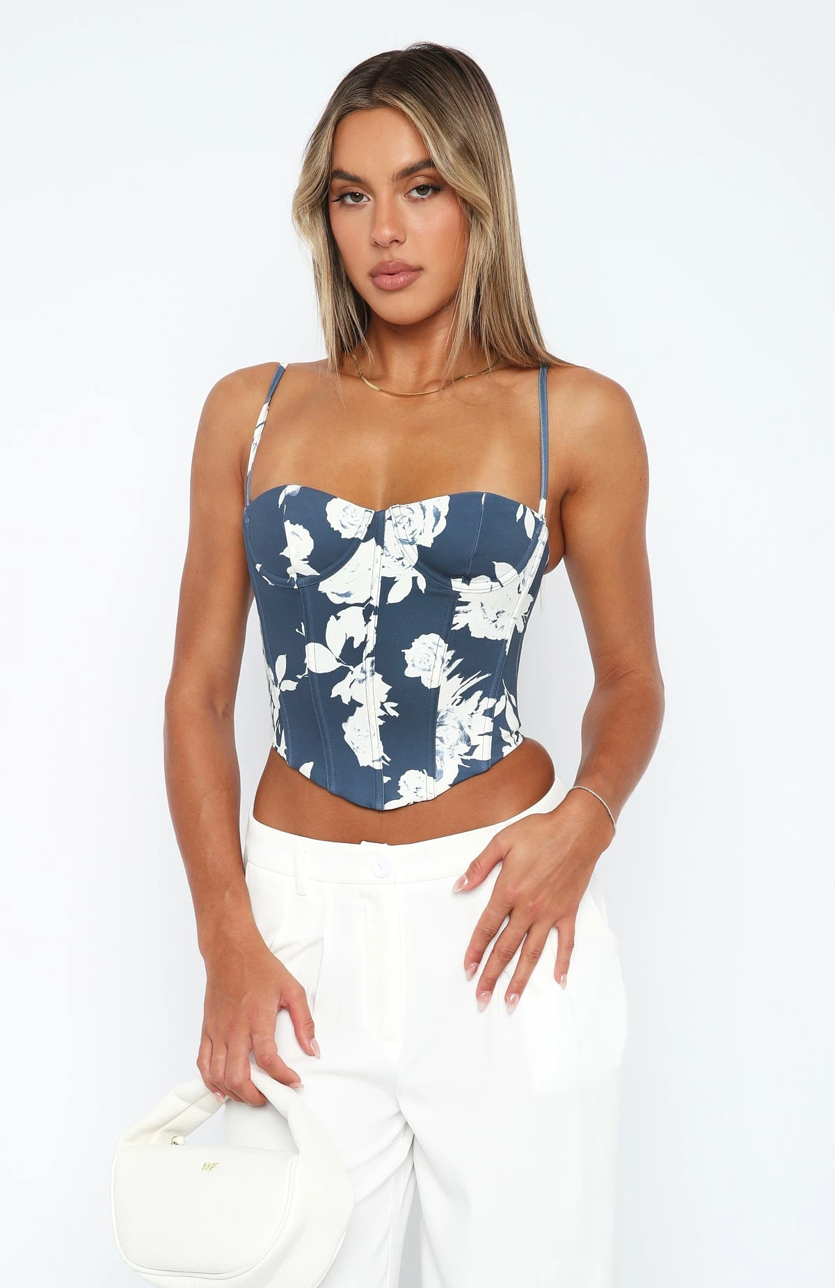 In The Morning Bustier Navy Rose 2 In The Morning Bustier Navy Rose - Image 2