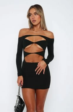 Just The Intro Bodysuit Black -Outlet The Lounge Vibe Store 09.02.238107