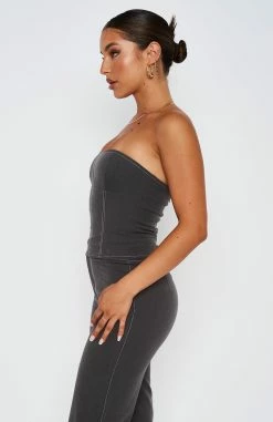 Hours In Silence Crop Charcoal -Outlet The Lounge Vibe Store 09.03.232339