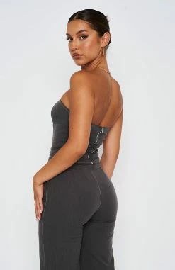 Hours In Silence Crop Charcoal -Outlet The Lounge Vibe Store 09.03.232341