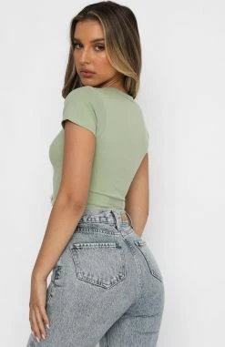 Switching Sides Crop Sage -Outlet The Lounge Vibe Store 10.06.20 2147