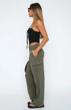 Who Do You Think You Are Linen Pants Khaki 6 Who Do You Think You Are Linen Pants Khaki -Outlet The Lounge Vibe Store 11.05.2318781