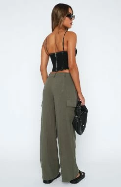Who Do You Think You Are Linen Pants Khaki 7 Who Do You Think You Are Linen Pants Khaki -Outlet The Lounge Vibe Store 11.05.2318789