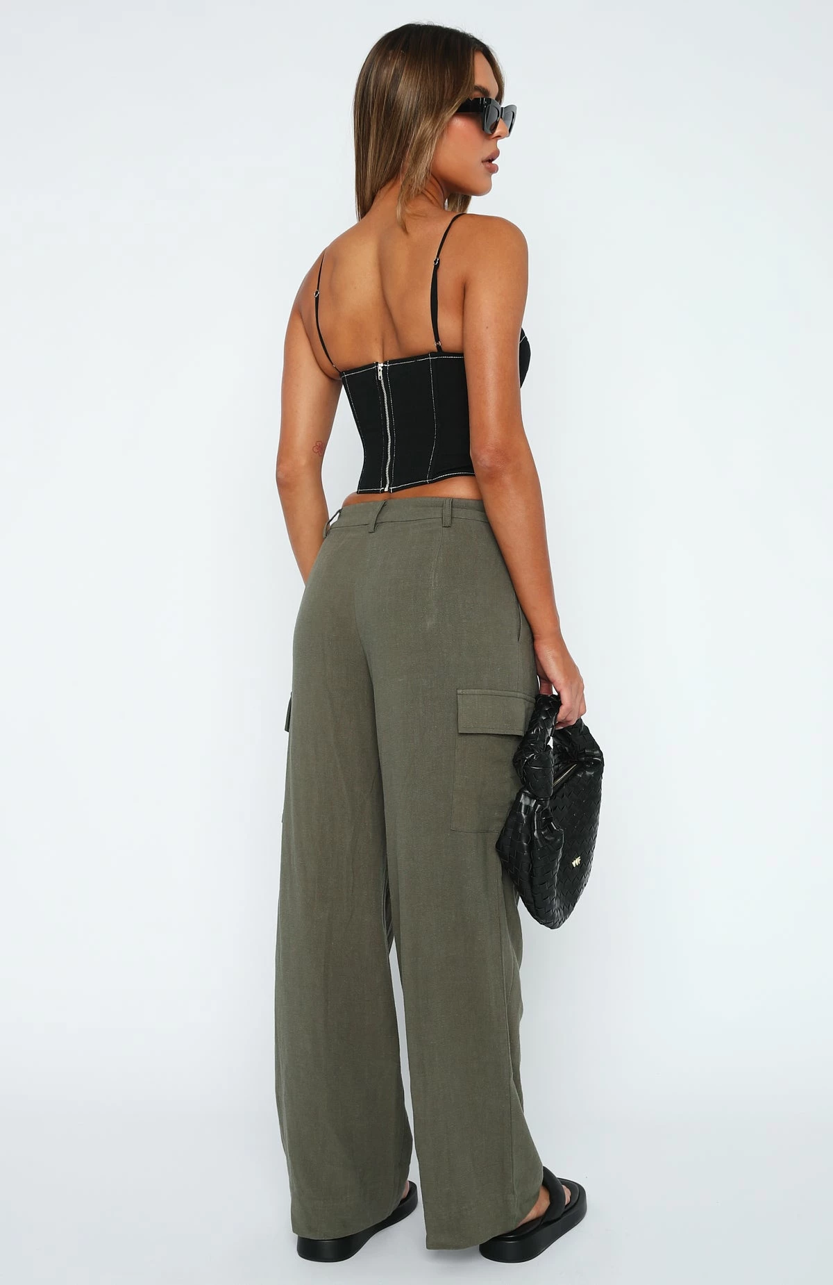 Who Do You Think You Are Linen Pants Khaki 4 Who Do You Think You Are Linen Pants Khaki - Image 4
