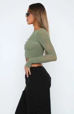 Promise Me Long Sleeve Crop Khaki 6 Promise Me Long Sleeve Crop Khaki -Outlet The Lounge Vibe Store 11.05.2318833