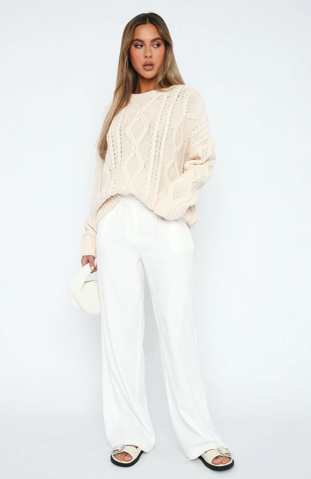 Strong Attraction Knit Sweater Cream 5 Strong Attraction Knit Sweater Cream - Image 5