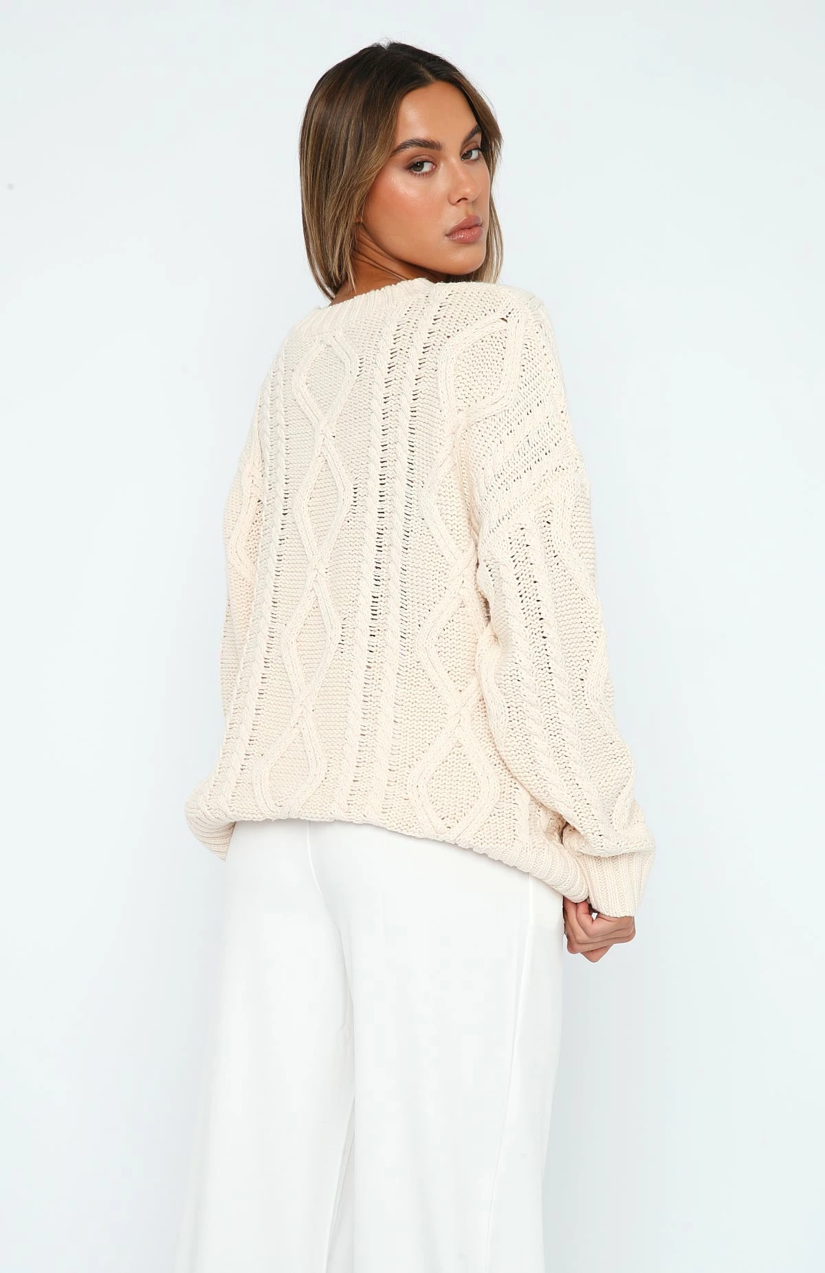 Strong Attraction Knit Sweater Cream 4 Strong Attraction Knit Sweater Cream - Image 4