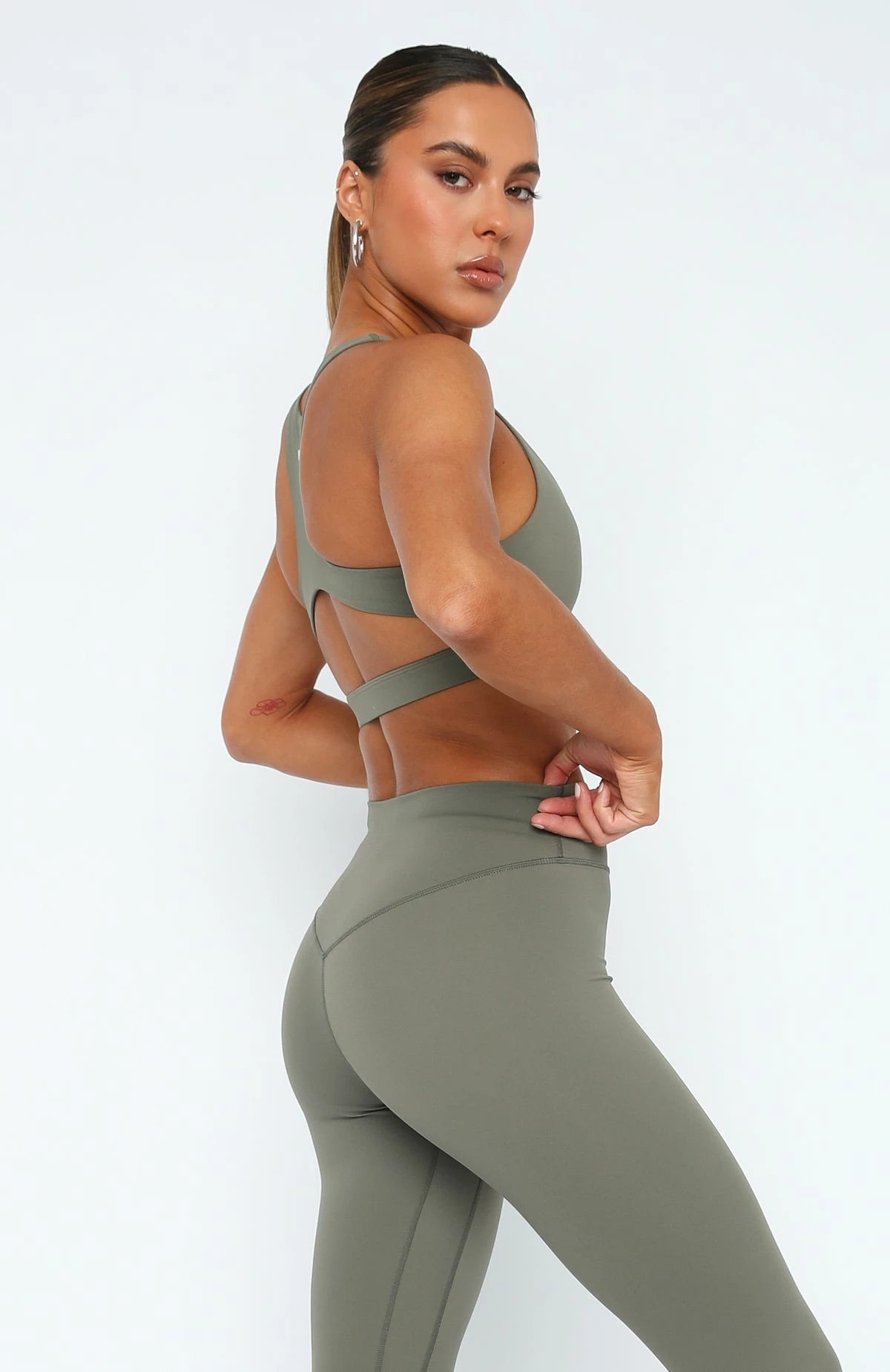 Always Out Sports Bra Khaki 3 Always Out Sports Bra Khaki - Image 3
