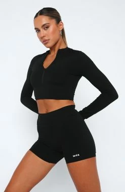 Up Early Long Sleeve Crop Black 7 Up Early Long Sleeve Crop Black -Outlet The Lounge Vibe Store 11.05.2320057