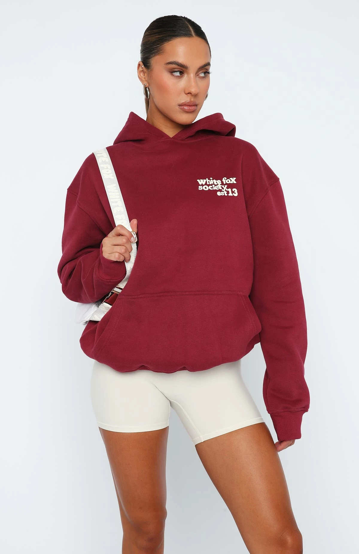 Enough Said Oversized Hoodie Wine 2 Enough Said Oversized Hoodie Wine - Image 2