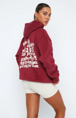 Enough Said Oversized Hoodie Wine 9 Enough Said Oversized Hoodie Wine -Outlet The Lounge Vibe Store 11.05.2320223