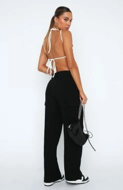 Who Do You Think You Are Linen Pants Black -Outlet The Lounge Vibe Store 11.05.2320422