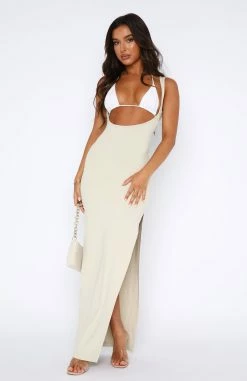 Don't Want To Be Apart Maxi Dress Stone -Outlet The Lounge Vibe Store 11.08.2346012