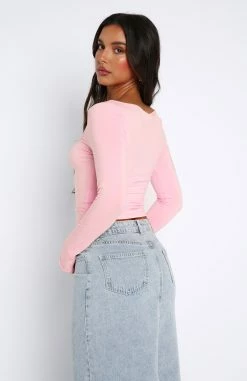 Bring It Down Long Sleeve Top Baby Pink -Outlet The Lounge Vibe Store 11.08.2347797 2