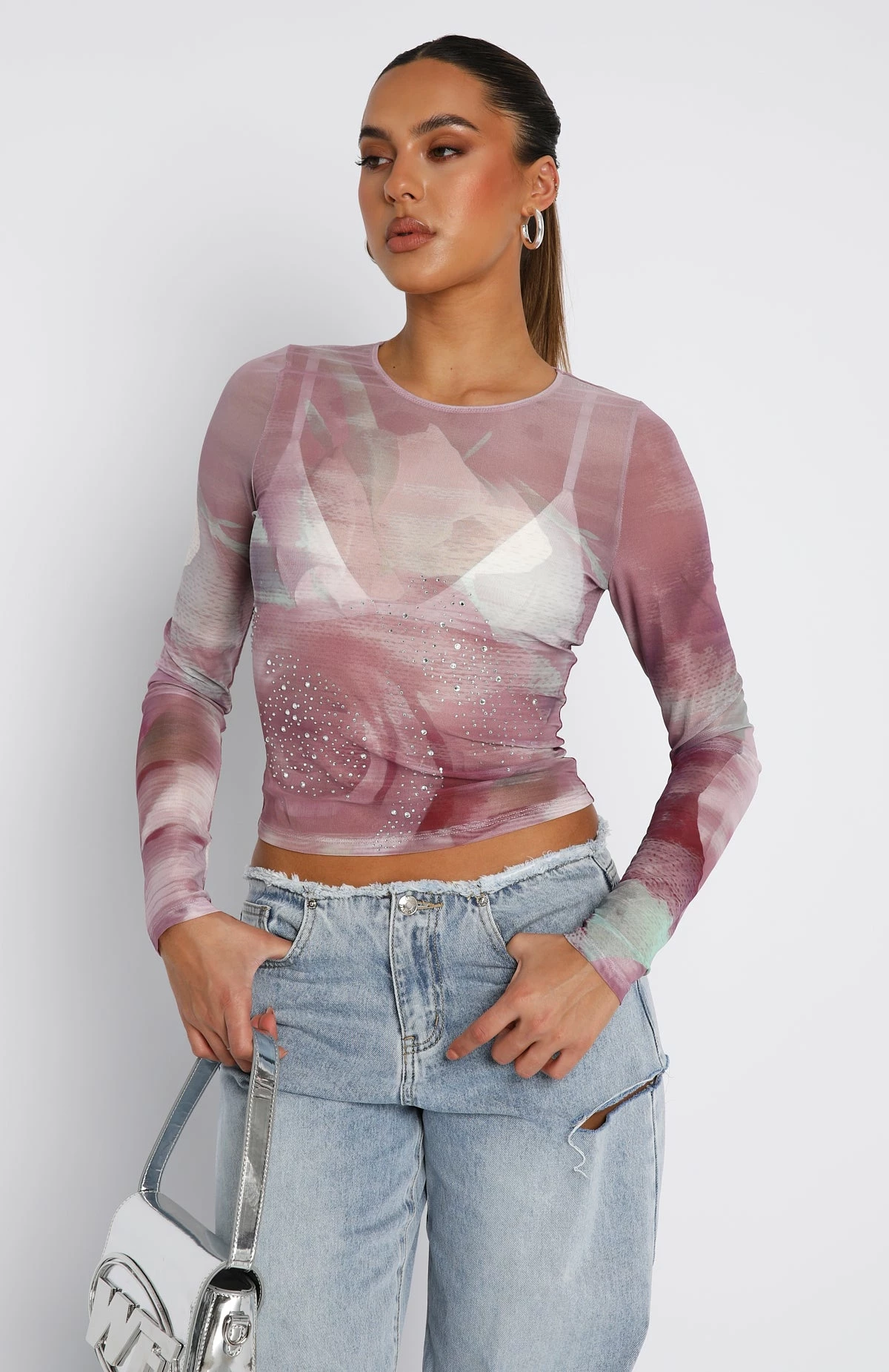 Little Bit Longer Long Sleeve Top Violet Rose 2 Little Bit Longer Long Sleeve Top Violet Rose - Image 2