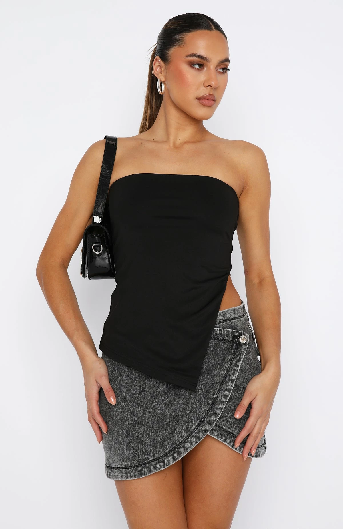 One More Night Strapless Top Black 2 One More Night Strapless Top Black - Image 2