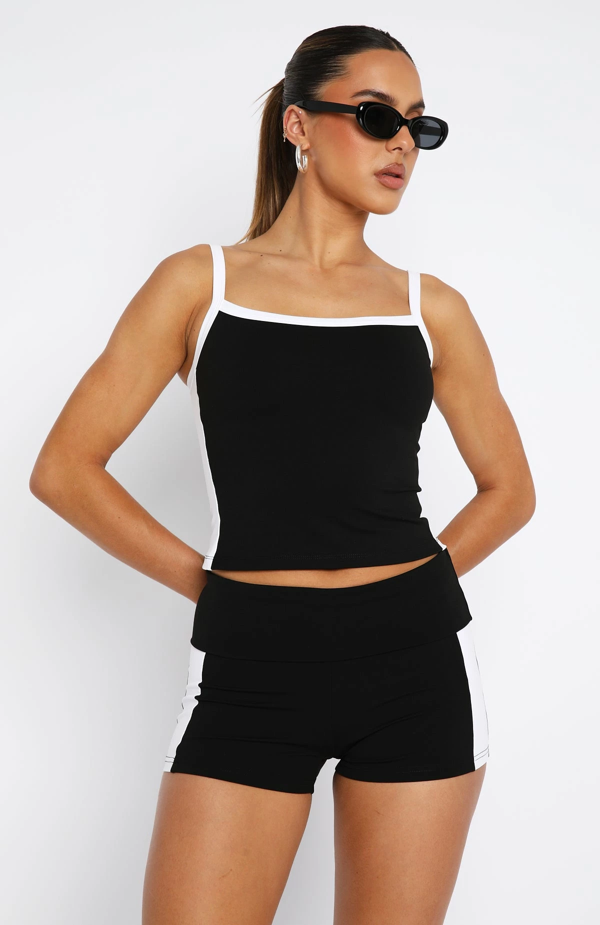 Love Era Booty Shorts Black/White 2 Love Era Booty Shorts Black/White - Image 2