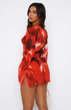 All We Wanted Long Sleeve Mini Dress Sunset Blur -Outlet The Lounge Vibe Store 11.08.2348225