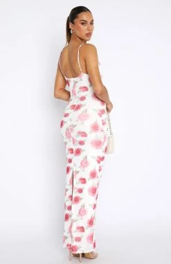Greedy For Love Maxi Dress White Portofino Rose -Outlet The Lounge Vibe Store 11.08.2348371