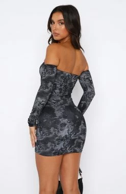 Bad Reputation Long Sleeve Mini Dress Onyx Floral 9 Bad Reputation Long Sleeve Mini Dress Onyx Floral -Outlet The Lounge Vibe Store 11.08.2348939