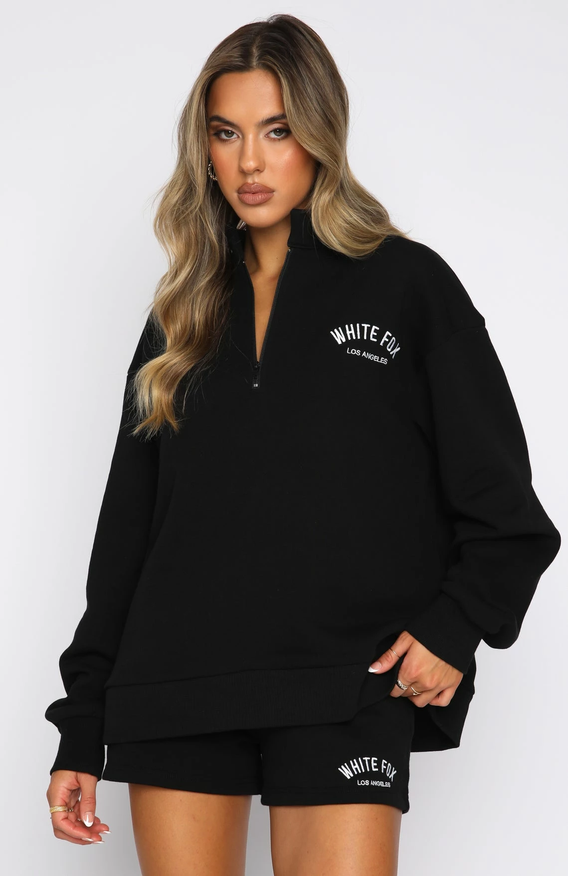 The Highest Demand Zip Front Sweater Black 2 The Highest Demand Zip Front Sweater Black - Image 2