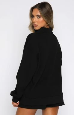 The Highest Demand Zip Front Sweater Black 9 The Highest Demand Zip Front Sweater Black -Outlet The Lounge Vibe Store 11.11.21 1129