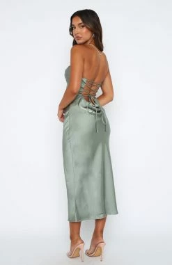 Elysium Midi Dress Sage -Outlet The Lounge Vibe Store 12.01.234359