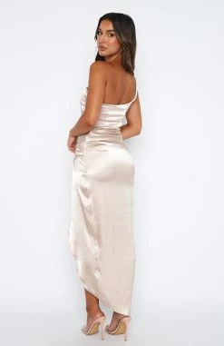 Willow Wrap Dress Champagne -Outlet The Lounge Vibe Store 12.01.234496