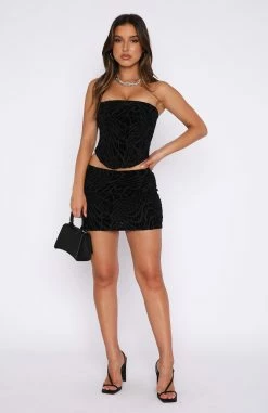 Give Me A Sign Mesh Bustier Burnout -Outlet The Lounge Vibe Store 13.10.228594