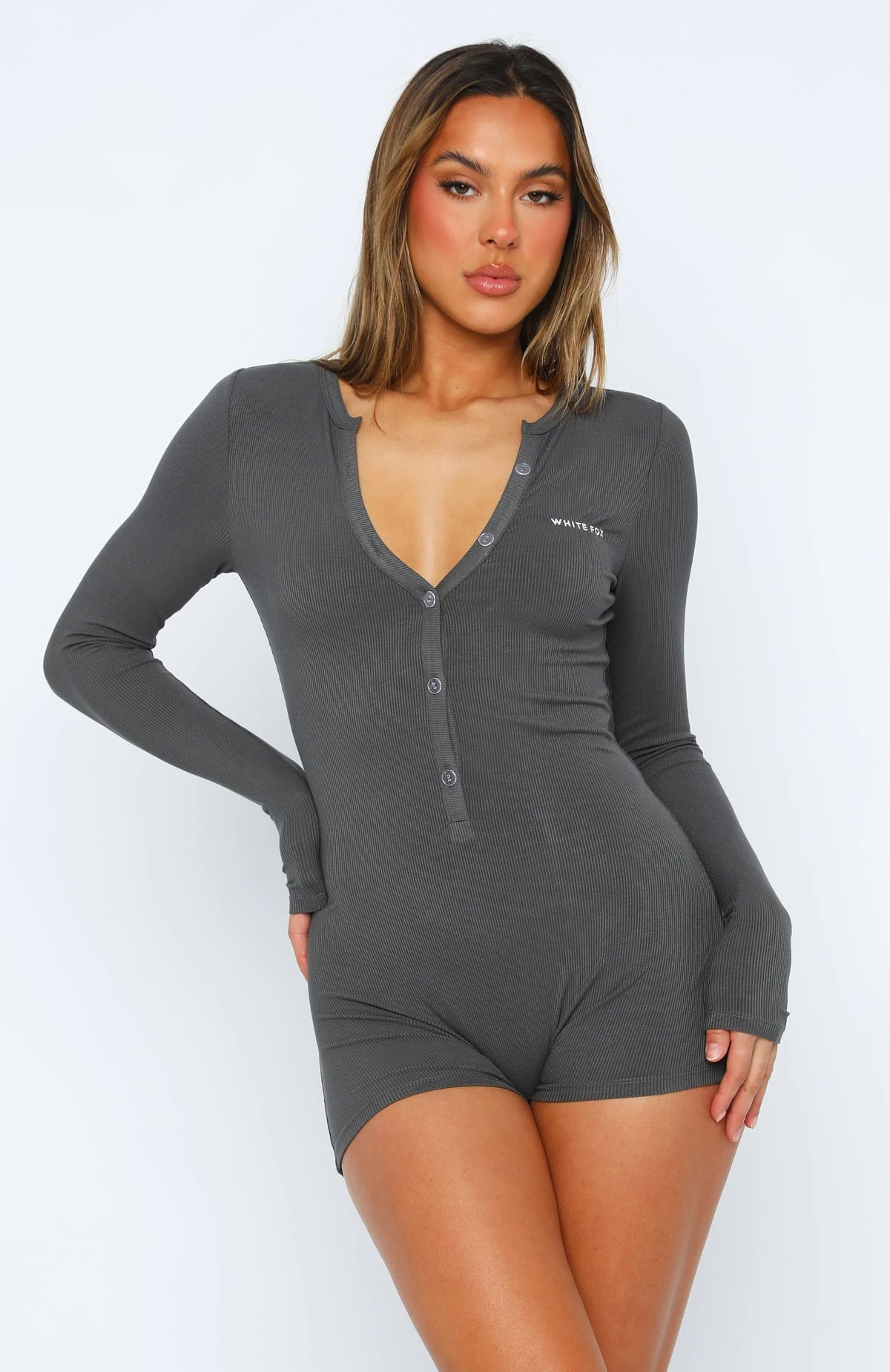 Dream With You Pyjama Onesie Charcoal 2 Dream With You Pyjama Onesie Charcoal - Image 2