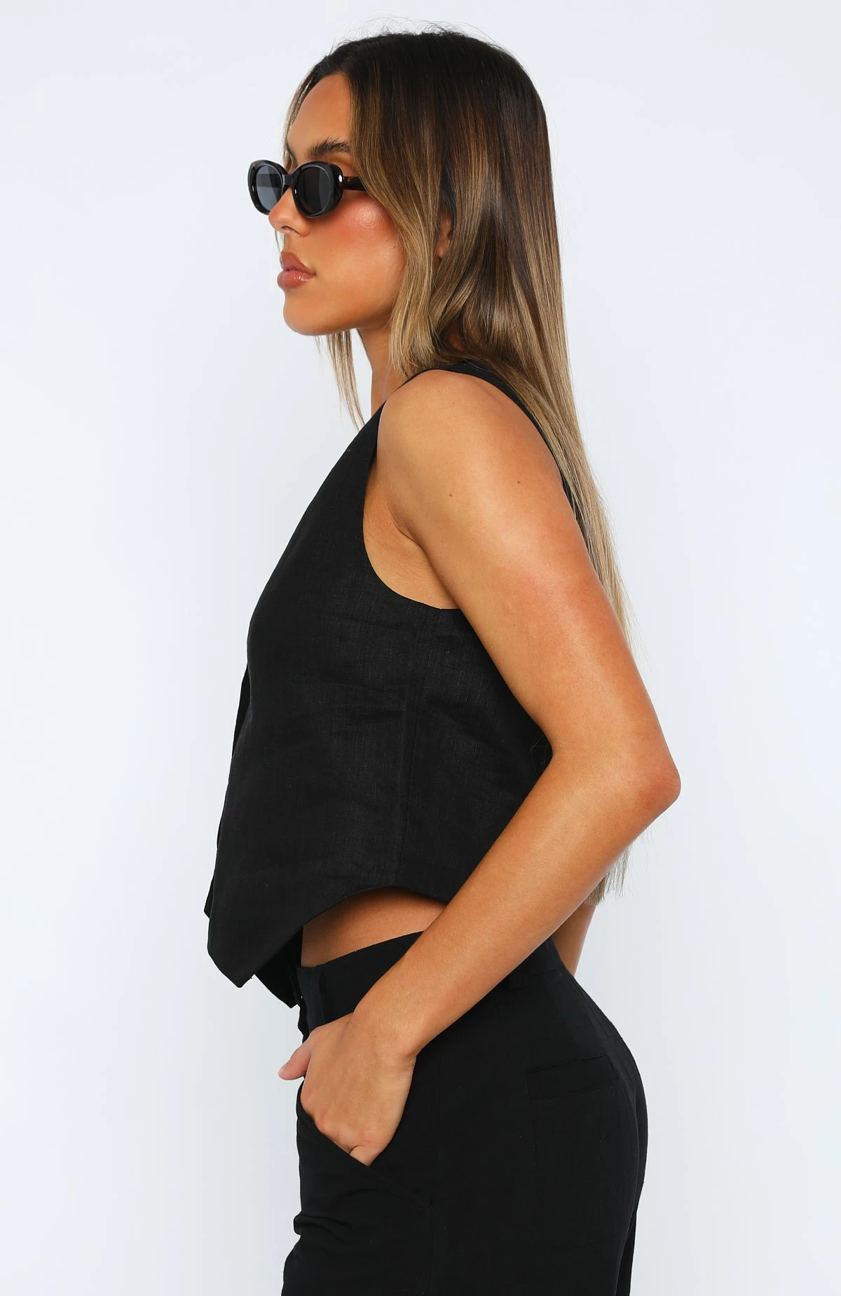 Love The Trend Vest Top Black 3 Love The Trend Vest Top Black - Image 3