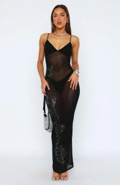 Diamonds Dancing Maxi Dress Black -Outlet The Lounge Vibe Store 14.07.23 1862