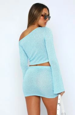 Clouded Long Sleeve Top Blue -Outlet The Lounge Vibe Store 14.07.23 2427