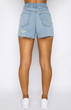 On Vacay Denim Shorts Blue -Outlet The Lounge Vibe Store 14.12.21 890