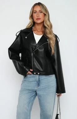 City Is Mine PU Biker Jacket Black 8 City Is Mine PU Biker Jacket Black -Outlet The Lounge Vibe Store 14.4.2315677