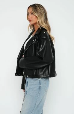 City Is Mine PU Biker Jacket Black 9 City Is Mine PU Biker Jacket Black -Outlet The Lounge Vibe Store 14.4.2315696