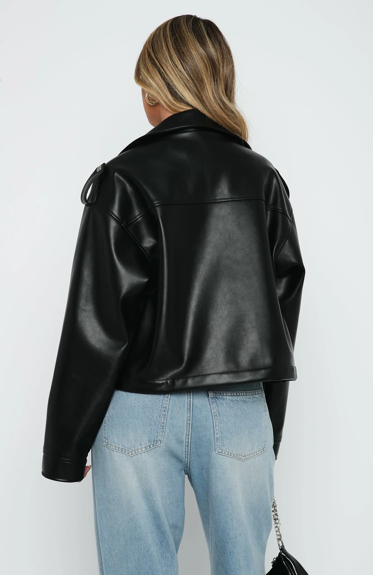 City Is Mine PU Biker Jacket Black 5 City Is Mine PU Biker Jacket Black - Image 5