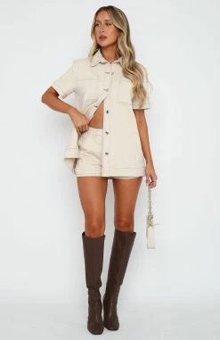 Last Call Denim Shirt Oat -Outlet The Lounge Vibe Store 14.4.2316363