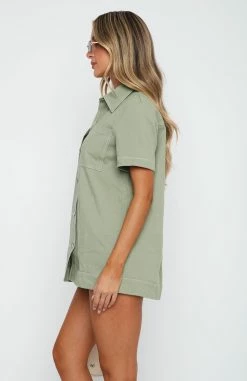 Last Call Denim Shirt Moss 8 Last Call Denim Shirt Moss -Outlet The Lounge Vibe Store 14.4.2316393