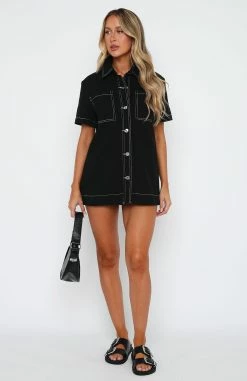 Last Call Denim Shirt Black -Outlet The Lounge Vibe Store 14.4.2316419