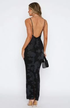 I Don't Miss You Maxi Dress Noir Rose -Outlet The Lounge Vibe Store 15.06.2332978