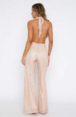 Penthouse View Sequin Jumpsuit Champagne -Outlet The Lounge Vibe Store 15.06.2333278