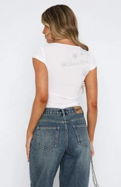 On The Way Out Mesh Baby Tee White 8 On The Way Out Mesh Baby Tee White -Outlet The Lounge Vibe Store 15.06.2333409