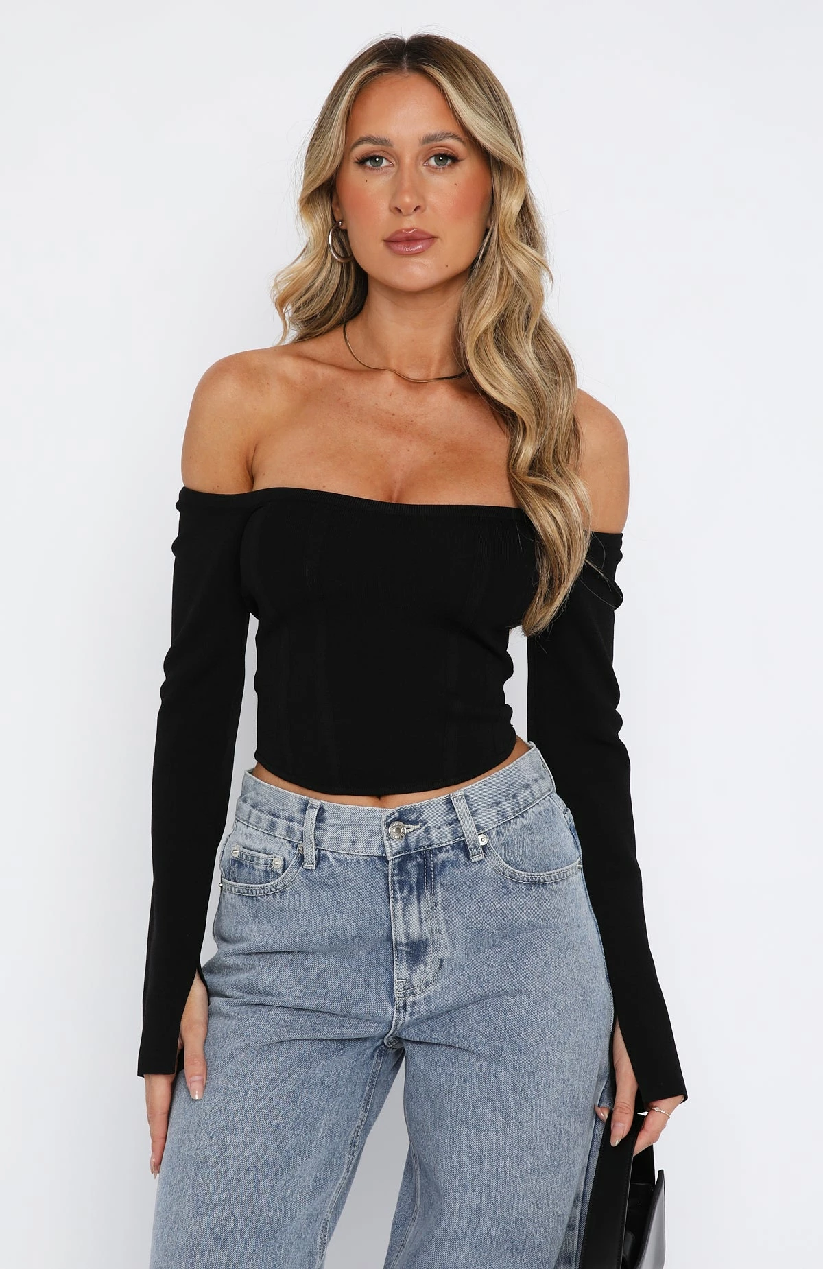 It's Just Us Long Sleeve Top Black 2 It's Just Us Long Sleeve Top Black - Image 2