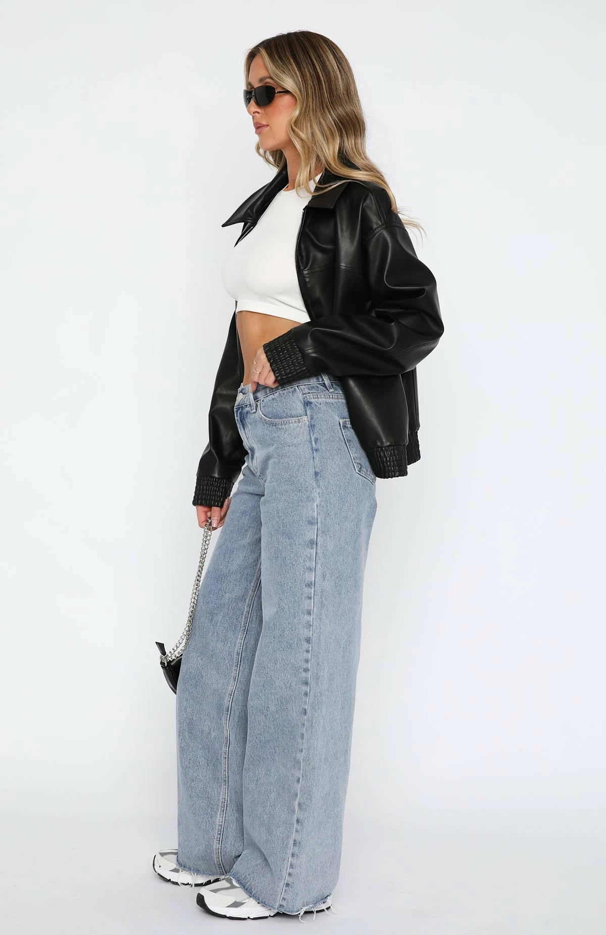 Call You Mine Mid Rise Wide Leg Jeans Mid Blue 3 Call You Mine Mid Rise Wide Leg Jeans Mid Blue - Image 3